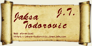 Jakša Todorović vizit kartica